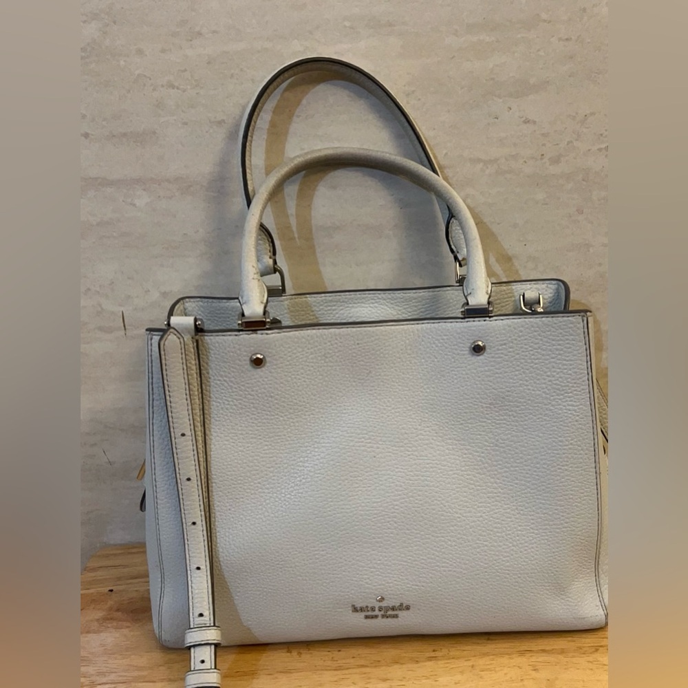 kate spade New York White Leather Top-Handle Satchel